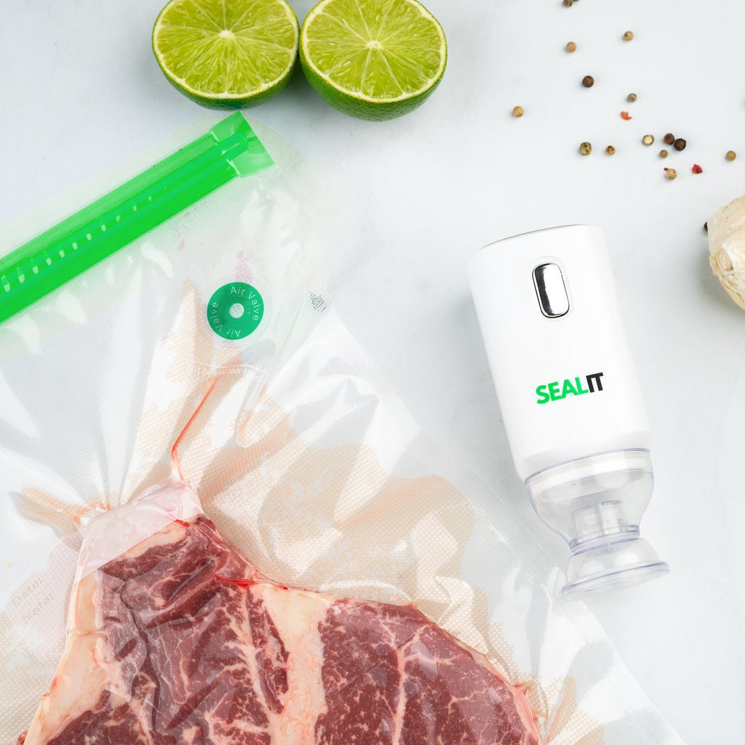 Try Vacuum Seal Food & Freezer Bags for long storage. Reusable air lock ...