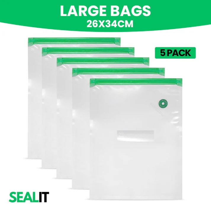 L - 26x34cm - 5 Piece Reusable Bags