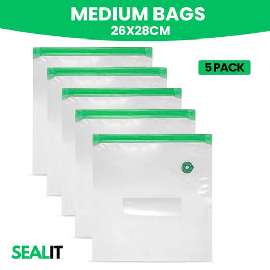 M - 26x28cm - 5 Piece Reusable Bags